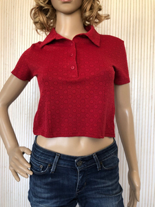 Polo court tendance pour femme, de haute qualité, personnalisé, à manches courtes, en tricot, couleur unie, coupe décontractée, style printemps-été - Product Image 5