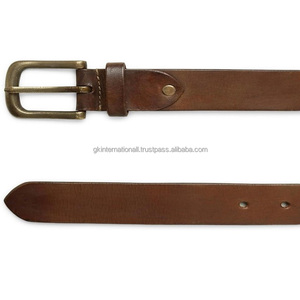 Cinturón de Vestir de Cuero Genuino Vintage para Hombre con Hebilla de Metal, Cinturón Formal Informal Hecho a Mano para Unisex - Product Image 4