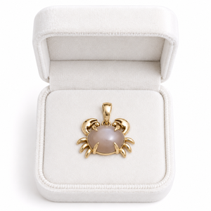 Pendentif en pierre de lune pêche naturelle, laiton doré, inspiré de l'océan, bijoux en pierres précieuses faits à la main, cadeau unique pour femmes - Product Image 4
