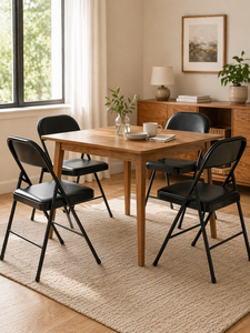 Chaise de restaurant moderne pliable et légère en métal avec siège en cuir PU Lumetal S6605 pour la restauration, l'hôtellerie, l'éducation et l'usage commercial - Product Image 2