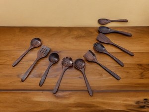 Utensilios de Cocina de Lujo Vintage Ecológicos Personalizados, Cuchara de Sopa de Madera de Haya con Mango Largo, Cucharas de Madera con Acabado de Pintura Transparente para - Product Image 2