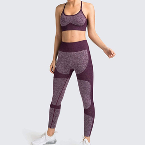 Nouvelle collection : Ensemble de yoga pour femme de haute qualité, couleur unie, en Spandex/Polyester, respirant et léger - Product Image 2