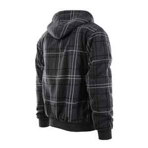 <b>Men</b> Oversized Zip Up Plaid Hoodie Knitted <b>Cardigan</b> Coat Private Label Spring Jogging Sportswear - Product Image 2