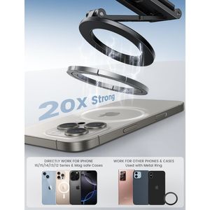 Treppiede Ultra-Compatto in Alluminio Magsafe per Telefono, Asta Magnetica Flessibile per Selfie con Supporto per Cellulare per iPhone 17/16 Pro Max - Product Image 4