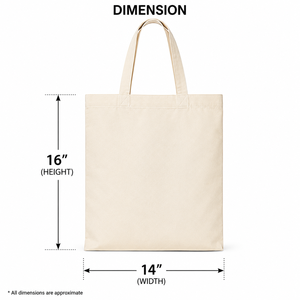 Eco-Friendly Canvas Shopping <b>Bag</b> Medium Size Top Handle Grocery Tote Beige Color <b>Gift</b> - Product Image 2