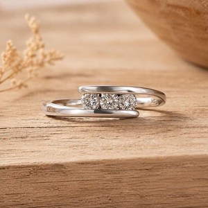Three Stone Trilogy Ring 0.28ct Round Brilliant Cut 10k 14k 18k Solid Gold Anniversary Luxury Bridal Wedding Ring for Women - Product Image 2