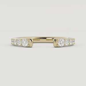 Wholesale Open <b>Gap</b> Lab Grown Diamond Stackable Ring Dainty Tapered Luxury Elegant Wedding Bands Factory Price 14K 18K Solid Gold - Product Image 6