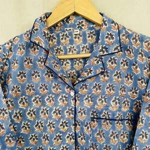 Nouvel arrivage : Ensemble de nuit en coton pour femme, magnifique pyjama indien imprimé à la main, 100 % coton - Product Image 5