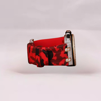 Montre de luxe unisexe en acier inoxydable camouflage rouge, lunette sertie de diamants, boîtier en or jaune, analogique mécanique, 41 mm, bracelet à fermoir papillon