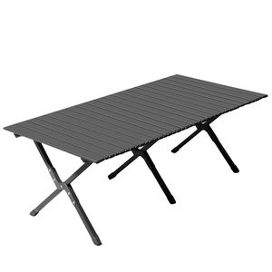 Table de camping pliable portable pour le camping en plein air, les pique-niques, les voyages, la salle de sport, l'utilisation en parc - Table d'appoint légère à roulettes pour les fêtes de barbecue dans la cour - Product Image 4