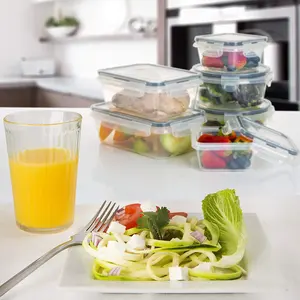 Borosilicate Glass Rectangle Flexible Crisper Box Bpa Free <b>Clear</b> Food <b>Containers</b> Lunch Box - Product Image 2