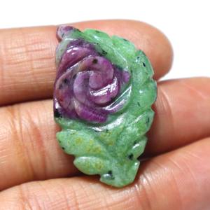 Cabujón de Zoisita Rubí Natural Tallado, Gema de Rubí Tallada a Mano, Piedra Suelta Lisa, Proveedor Mayorista para Joyería - Product Image 1