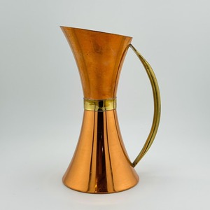 Modern Copper Pitcher With Brass Handle Durable Metal Water <b>Jug</b> For Party <b>Drinks</b> - Product Image 1