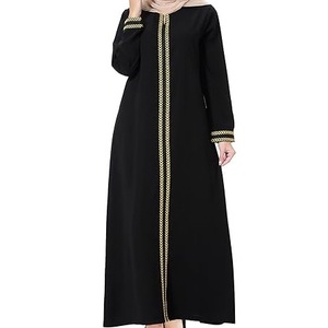 Top Selling Fashion Printed Design Front Open Abaya Gown Style Dubai Customizable Jilbab Ladies Abayas Moroccan Abaya Breathable - Product Image 4
