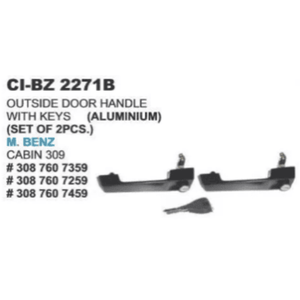 Llaves incluidas Manija de puerta exterior Modelo 3087607359 para accesorios de ventana - Product Image 1