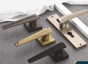 Modern Door <b>Handles</b> Minimalist Design Black Gold Finish Easy Installation Interior Hardware for Home Office Ambidextrous Use - Product Image 3