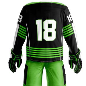 Ensemble de maillots de hockey sur glace personnalisés, uniforme d'équipe, chemise à manches longues, shorts, vêtements de sport, vêtements d'entraînement, vêtements de performance, vente en gros OEM - Product Image 6