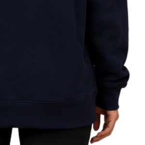 Sweat-shirt à capuche surdimensionné pour femme, personnalisé, bleu marine, avec strass en forme de papillon, en molleton de coton premium, décontracté, pour l'hiver - Product Image 3