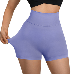 Shorts moulants taille haute personnalisés pour femmes et filles, séchage rapide, en Spandex/Polyester, sexy, vente en gros - Product Image 6