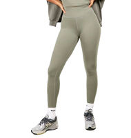 Legging de yoga taille haute pour femme, avec fermeture élastique à la taille, logo personnalisé, en nylon doux, pantalon de sport avec poches - Product Image 3