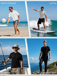 Paquete de 4 Camisetas de Protección Solar para Hombre, Manga Corta, Protección UV UPF 50+, Secado Rápido, para Pesca y Senderismo - Product Image 6