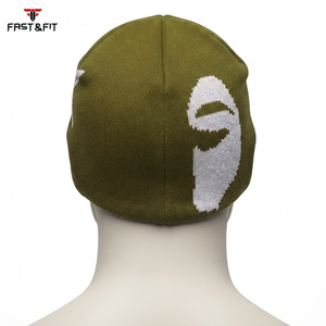 New Design Autumn Winter High Quality Cotton <b>Fleece</b> Fabric <b>Beanie</b> Custom Logo Breathable Waterproof Light Weight Unisex - Product Image 2