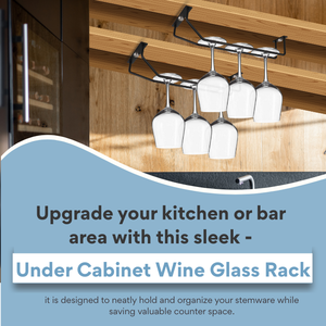 Support à Verres à Vin en Métal à Suspendre Sous l'Étagère, Organisateur de Verres à Vin Inversés en Acier Inoxydable, Vente Chaude - Product Image 2