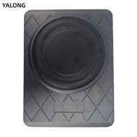 Subwoofer de voiture 8 pouces à bobine simple, sous siège, alimenté, en alliage d'aluminium mince, système audio de voiture actif, mise à niveau OEM, puissance de crête 600W