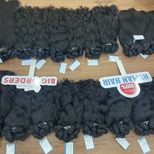 Extension de cheveux à trame noire naturelle droite et ondulée de super qualité et fermeture assortie avec 100% de cheveux bruts vierges bruts - Product Image 2