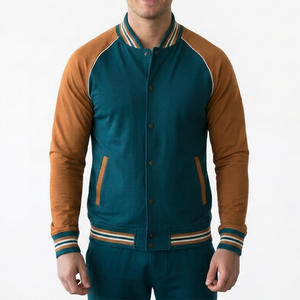 Chaqueta Varsity de Alto Rendimiento, Tejido de Primera Calidad, Tacto Suave y Transpirable, Chaqueta Urbana para Hombre - Product Image 1