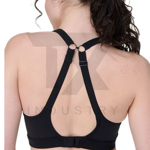 Soutien-gorge de sport grande taille pour filles, vente en gros, conception personnalisée, logo frontal, maintien élevé, yoga, service OEM, sur mesure - Product Image 4