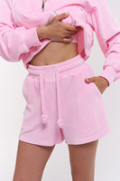 Conjunto Casual de Dos Piezas para Mujer, Chaqueta Corta con Cierre, Pantalones Cortos con Cintura Elástica, Corte Holgado, Suave y Transpirable, Ropa Deportiva, Ropa de Estar por Casa