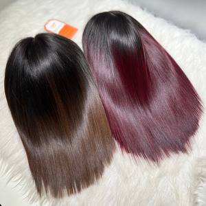 Venta al por mayor de pelucas de cabello humano sin cola de doble dibujado de cabello humano 2x4 2x6 pelucas de encaje frontal, pelo vietnamita crudo Bob pelucas - Product Image 1