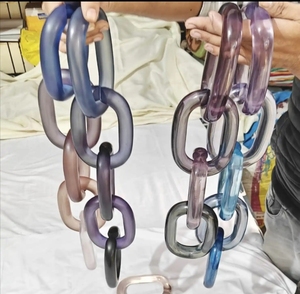 Cadena de Eslabones de Resina Transparente y Colorida, Decoración para Colgar en la Pared, Proyectos de Bricolaje, Separador de Ambientes, Manualidades de Resina Estilo Ángel - Product Image 6