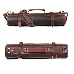 Premium Luxury handmade leather <b>tool</b> <b>roll</b> organizer bags wholesale supplier OEM custom portable storage export quality for sale - Product Image 1