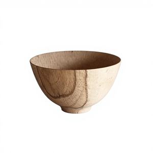 Petit bol de service en bois d'acacia du fabricant nouveau style poli pour la décoration de fête-bol de service à salade en gros - Product Image 1