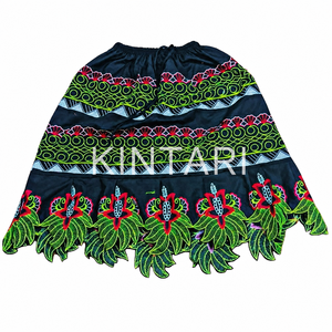Jupes en mousseline brodées style hawaïen tropical pour femmes, en coton floral personnalisé, coupe trapèze, style preppy estival, vente en gros, OEM - Product Image 5