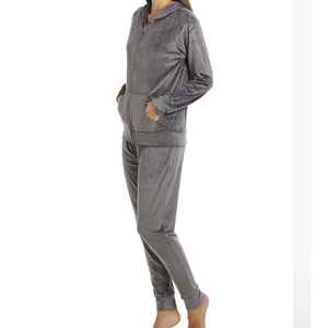 Personalized Ladies Sweatsuit 2 Piece Athletic Fitness Wear Breathable Full Sleeve Activewear Velvet <b>Track</b> <b>Suit</b> - Product Image 4