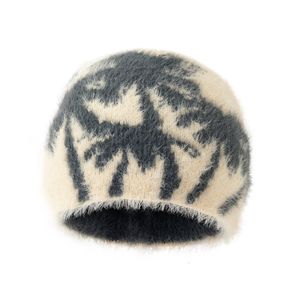 MILIENZ OEM Custom Logo Digital Printed Character Beanie <b>Women</b> Fashion Jacquard Black <b>Winter</b> <b>Hats</b> Wind Proof Skull Acrylic - Product Image 5