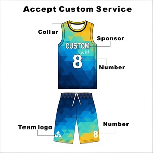 Ensemble de shorts et maillots de basket-ball personnalisés pour hommes, tissu respirant, uniforme d'équipe professionnel, vêtements de sport, vente en gros, fabricant en gros - Product Image 1