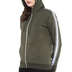 Sweat à capuche rayé Pro-Fit pour femme, logo personnalisé, vêtements de sport performants, tenue d'entraînement pour équipe professionnelle, nouveau modèle 2026 - Product Image 2