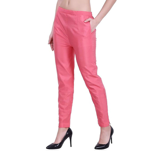 Pantalones de Mujer de Cintura Alta, Corte Recto, Poliéster, Ajuste Regular, Cintura Elástica, Largos, Casuales, de Invierno - Product Image 4