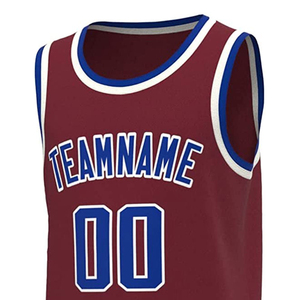 Basketball Jersey Set Wholesale Blank Sublimation Logo Black <b>White</b>-Blue Split Fashion <b>Tops</b> Basketball Jersey Custom OEM - Product Image 5