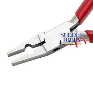 Pince à bec plat en acier inoxydable pour la fabrication de bijoux DIY, idéale pour barres, tiges et tubes de sertissage de bijoux D - Product Image 1