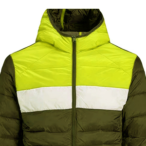 Custom Design Casual Lightweight Outerwear Warm Cotton Filled Nylon Polyester Padded Full Zip Cold Weather Winter Jackets Hooded - Product Image 2