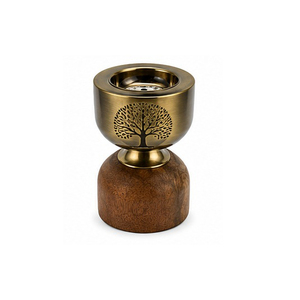 Golden Brass Incense <b>Burner</b> Hand Made With Laser Cut Design Religious Use All Season Aromatherapy Holder - Product Image 3