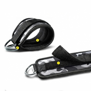 Correas de tobillo de neopreno de alta calidad y color personalizado para levantamiento de pesas y entrenamiento, talla grande, ajustables, transpirables y con soporte. - Product Image 4