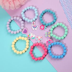 Braccialetti Colorati con Perline per Bambine, Bracciali alla Moda con Ciondoli Unicorno, Farfalla e Coniglietto, Ideali come Regali per Cesti - Product Image 3