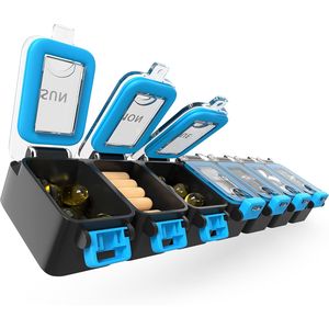 Portapillole Settimanale Impermeabile per 7 Giorni, con Scomparti Grandi, Contenitore Migliorato per Pillole da 1 Volta al Giorno, Ideale per Vitamine Grandi - Product Image 1