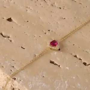 Pulsera Vintage con Halo de Diamantes Cultivados en Laboratorio de 2 Quilates con Corte Corazón para Mujer, Plata de Ley Chapada en Oro, Certificada por IGI - Product Image 6